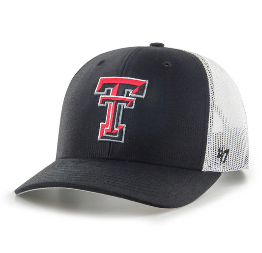 Texas Tech Red Raiders '47 Brand Black Trucker Snapback Adjustable Hat