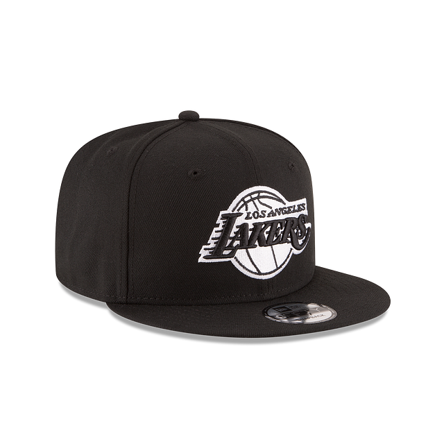 Los Angeles Lakers New Era Black 9Fifty Basic Snapback Adjustable Hat