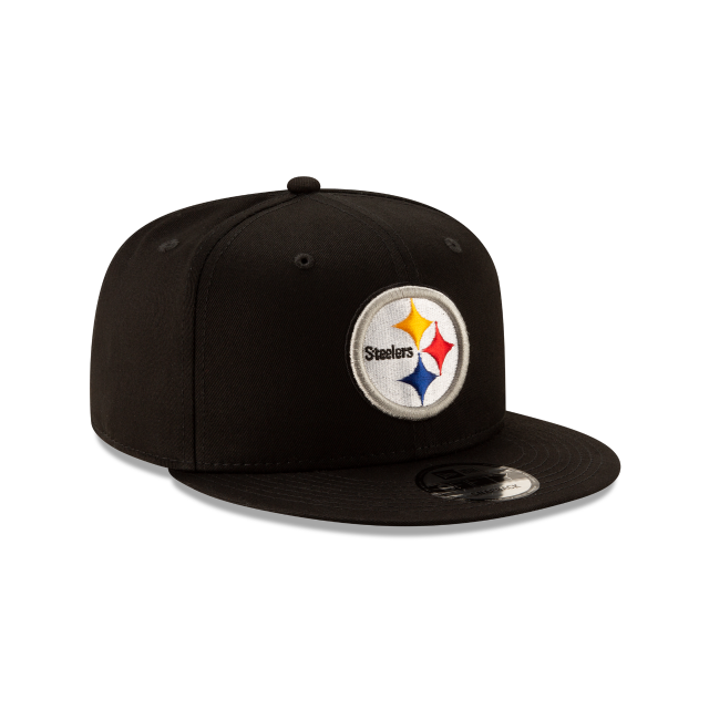 Pittsburgh Steelers New Era Black 9Fifty Basic Snapback Adjustable Hat