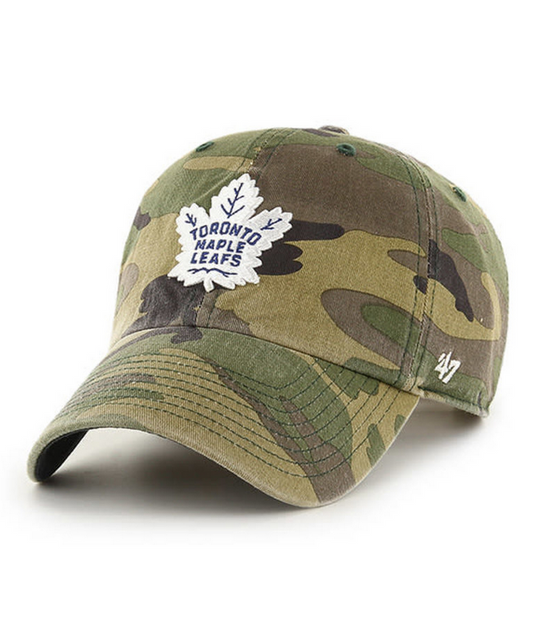 Toronto Maple Leafs '47 Brand Camo Clean Up Adjustable Dad Hat