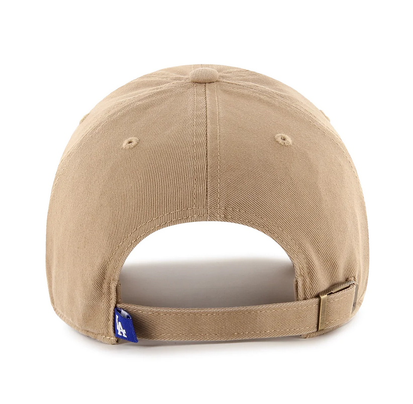 Los Angeles Dodgers '47 Brand Khaki Clean Up Adjustable Dad Hat