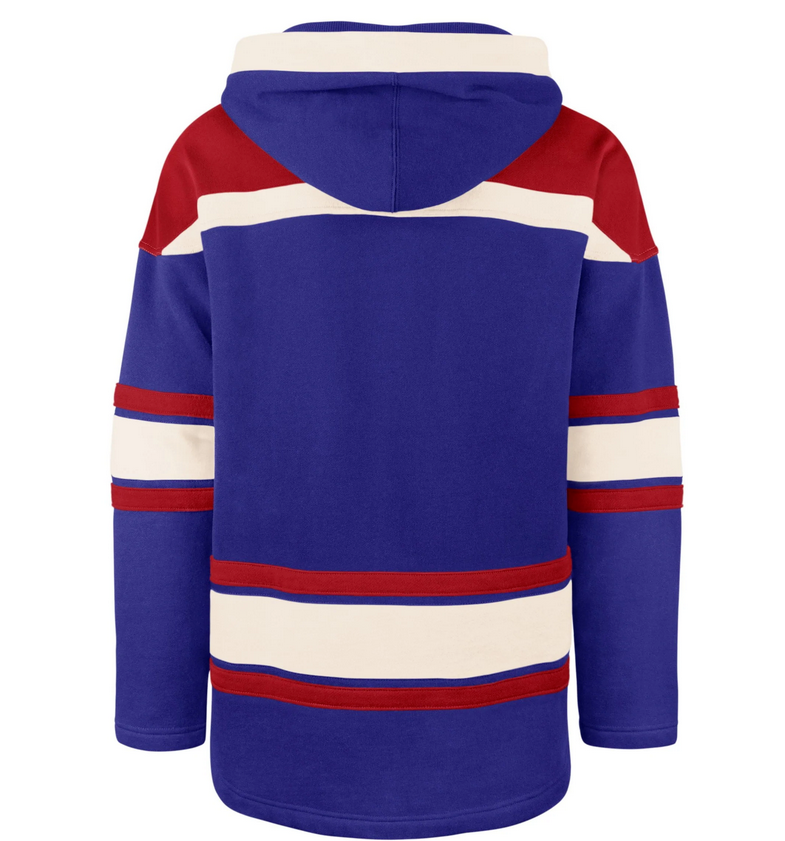 New York Rangers '47 Brand Blue Superior Lacer Pullover Hoodie