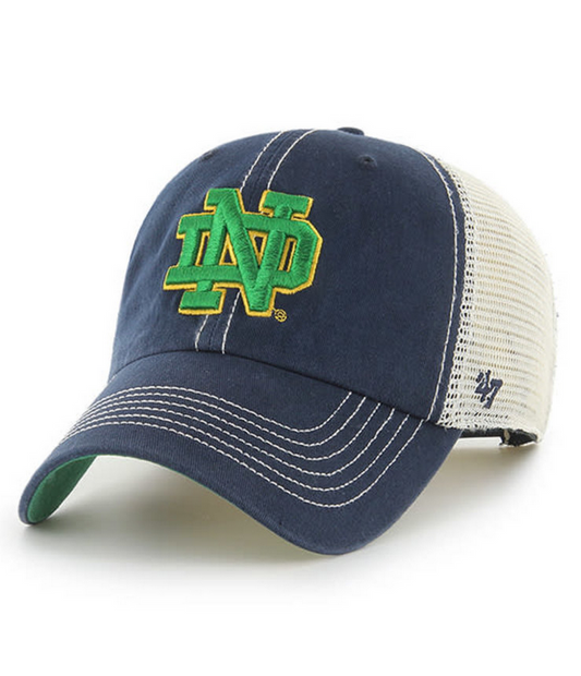 Notre Dame Fighting Irish '47 Brand Navy Trawler Clean Up Adjustable Trucker Dad Hat