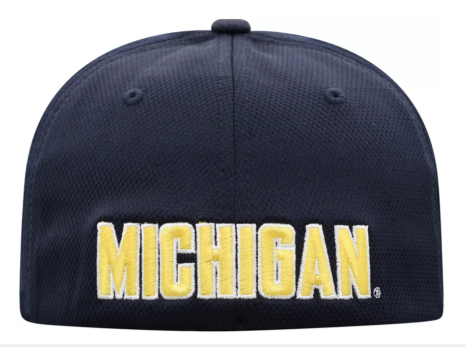 Michigan Wolverines Top Of The World Navy Victory Reflex Stretch Fit Hat