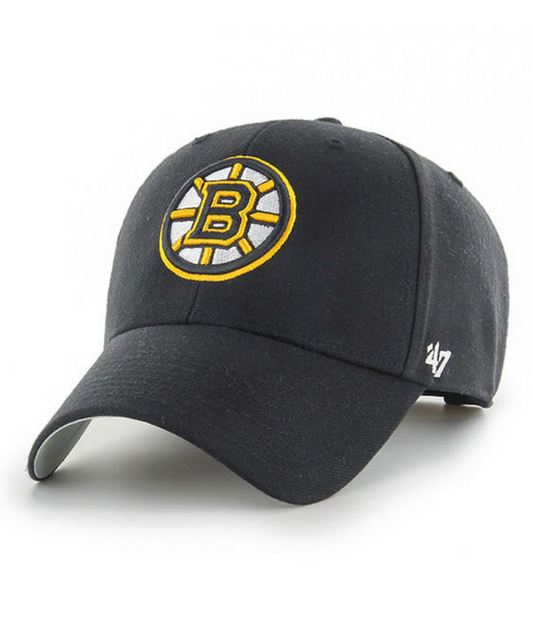 Boston Bruins '47 Brand Black Adjustable MVP Hat