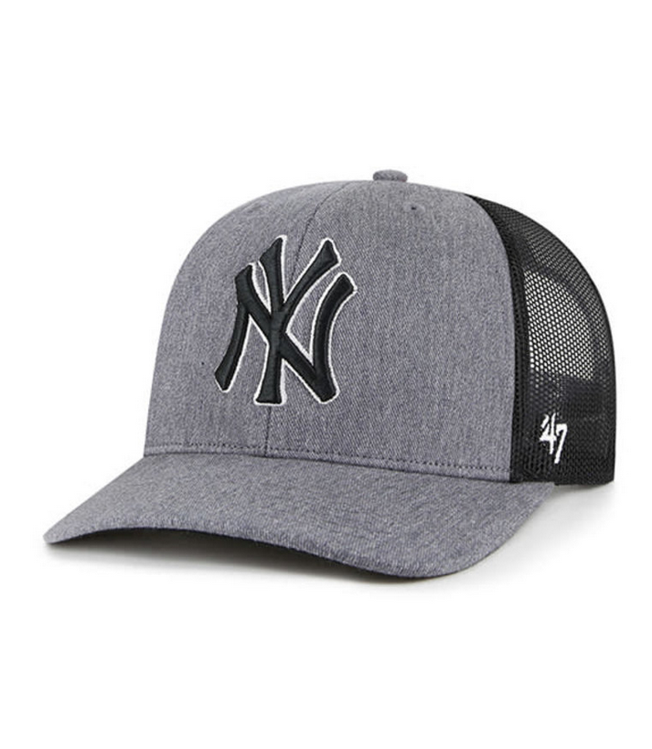 New York Yankees '47 Brand Charcoal Carbon Trucker Adjustable Hat