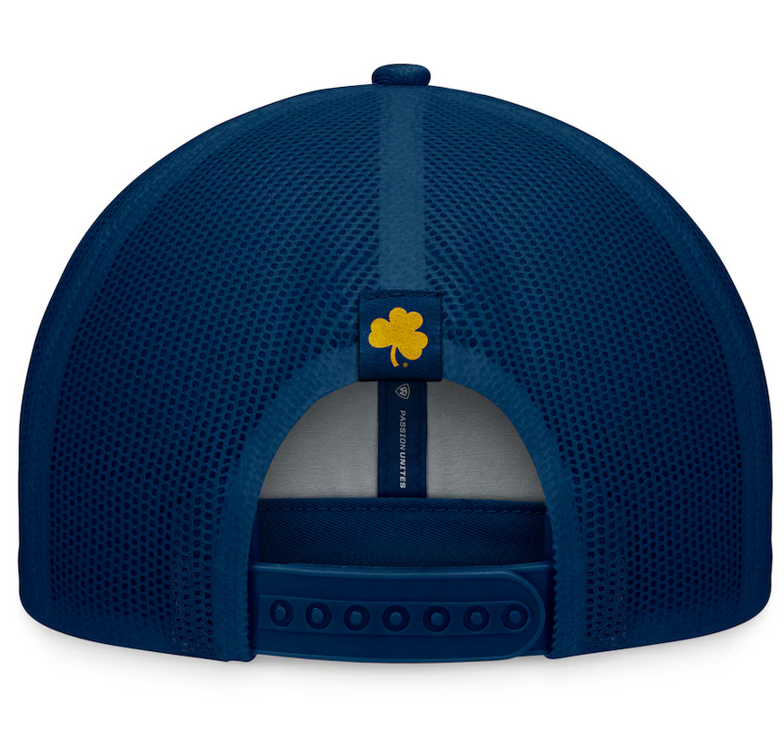 Notre Dame Fighting Irish Top Of The World Navy Carson Trucker Snapback Hat