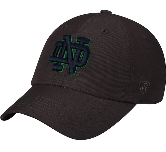 Notre Dame Fighting Irish Top Of The World Charcoal Staple Adjustable Dad Hat