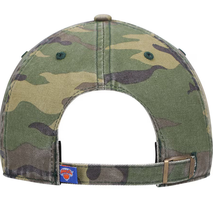 New York Knicks '47 Brand Camo Clean Up Adjustable Dad Hat