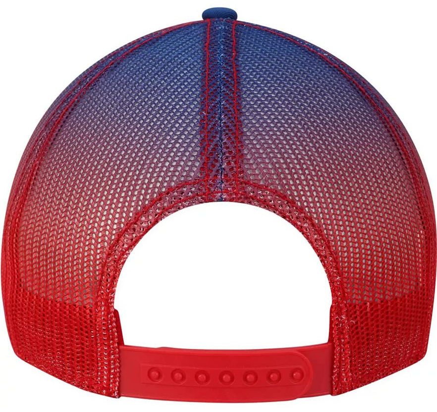 New York Rangers American Needle Blue Cross Fade Trucker Snapback Hat
