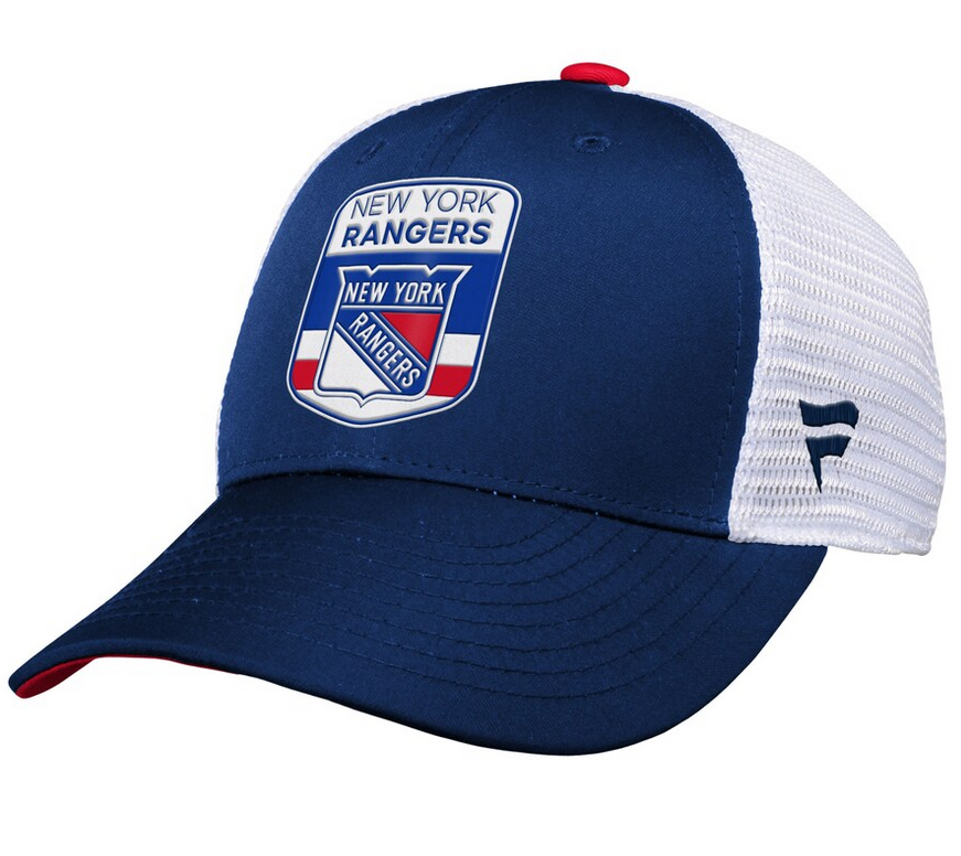 Youth New York Rangers Fanatics Navy Blue Draft Snapback Trucker Hat