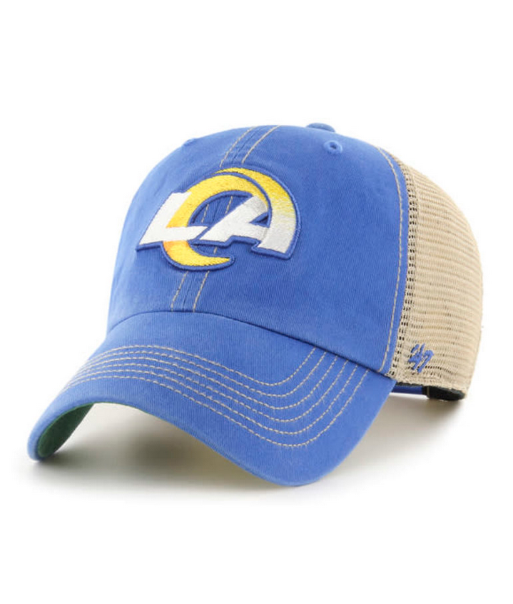 Los Angeles Rams '47 Brand Blue Trawler Clean Up Adjustable Trucker Dad Hat