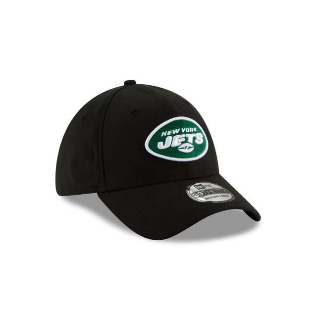 New York Jets New Era Black Team Classic 39Thirty Flex Fit Hat