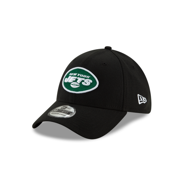 New York Jets New Era Black Team Classic 39Thirty Flex Fit Hat