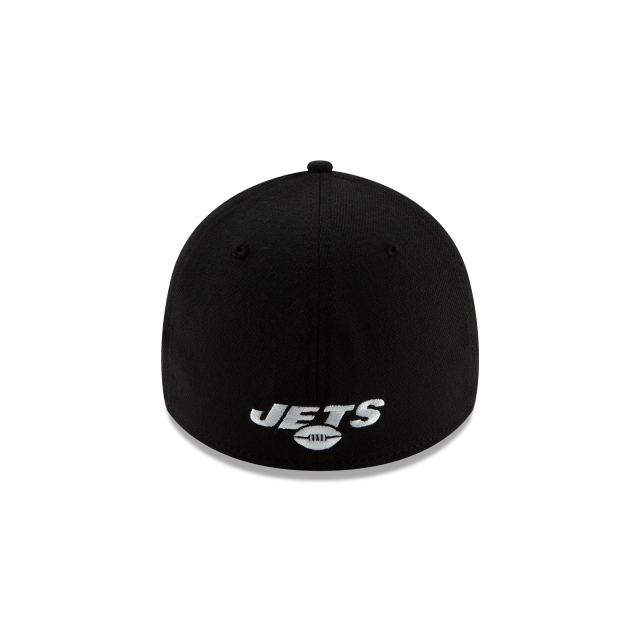 New York Jets New Era Black Team Classic 39Thirty Flex Fit Hat