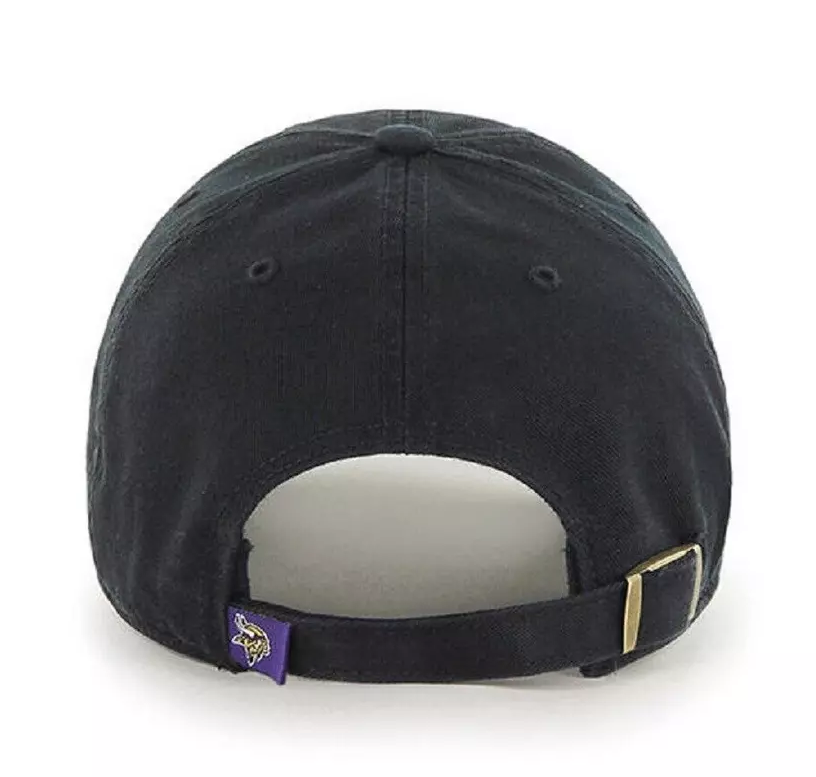 Minnesota Vikings '47 Brand Black Clean Up Adjustable Dad Hat