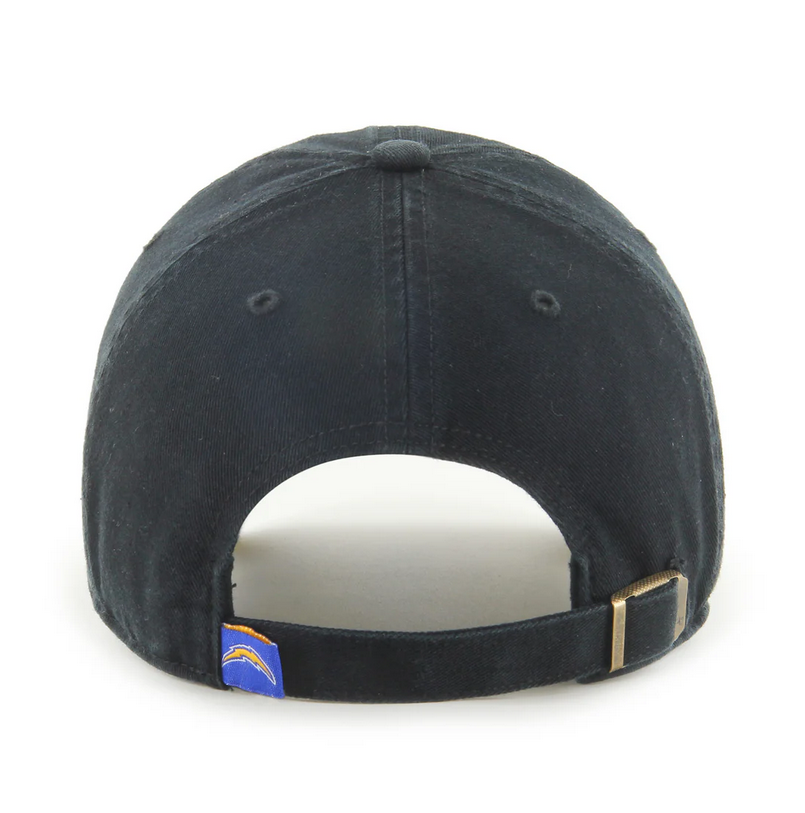 Los Angeles Chargers '47 Brand Black Clean Up Adjustable Dad Hat