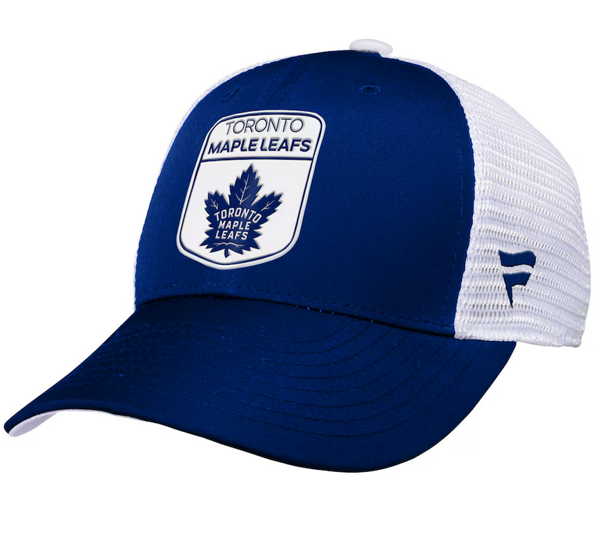Youth Toronto Maple Leafs Fanatics Blue Draft Snapback Trucker Hat