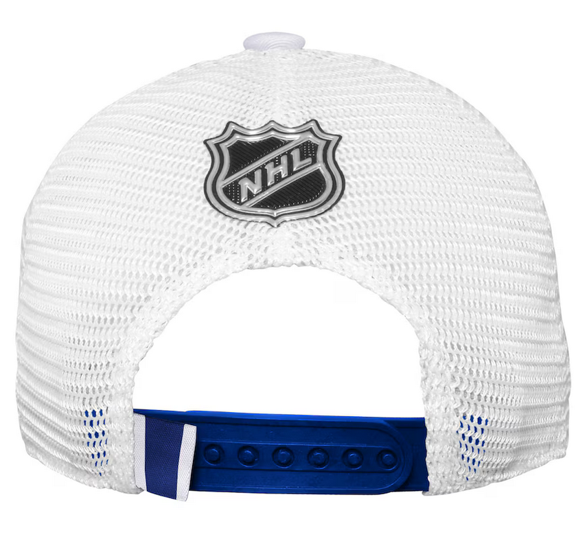 Youth Toronto Maple Leafs Fanatics Blue Draft Snapback Trucker Hat