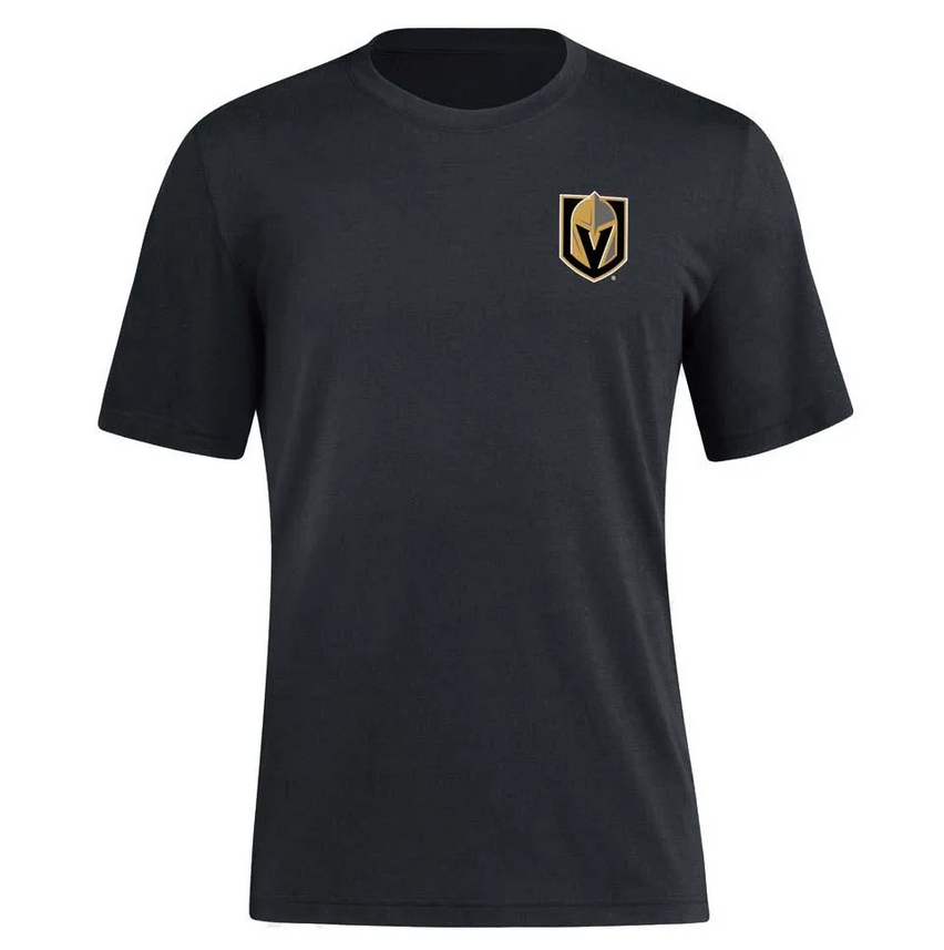 Vegas Golden Knights Adidas Black Hockey Club Triblend T-Shirt