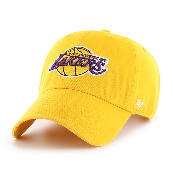 Los Angeles Lakers '47 Brand Yellow Clean Up Adjustable Dad Hat