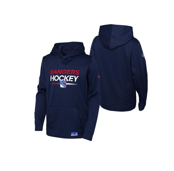 Youth New York Rangers Fanatics Navy Pro Pullover Hooded Sweatshirt