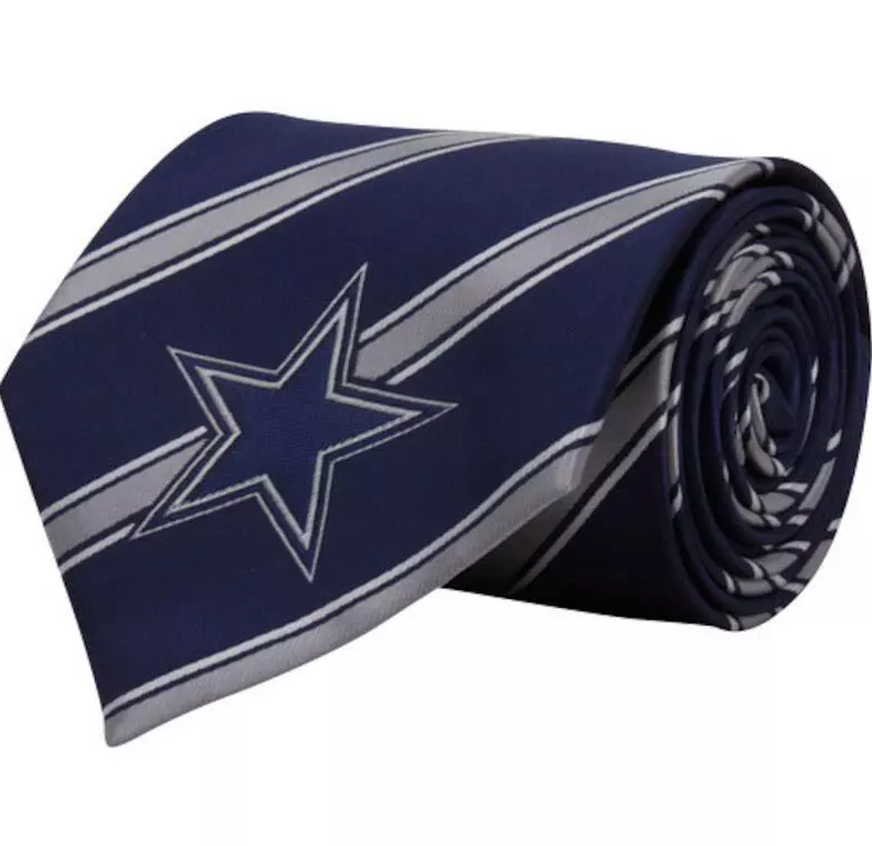 Dallas Cowboys Eagles Wings Navy Blue Mens Woven Polyester Necktie