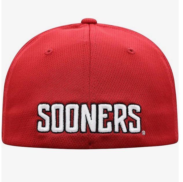 Oklahoma Sooners Top Of The World Red Victory Reflex Stretch Fit Hat