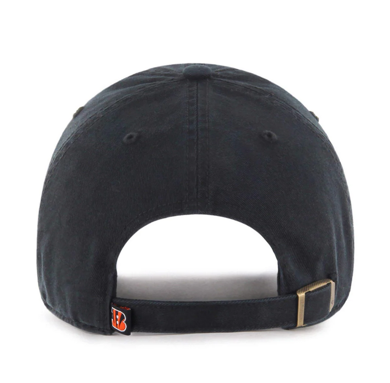 Cincinnati Bengals '47 Brand Black Clean Up Adjustable Dad Hat