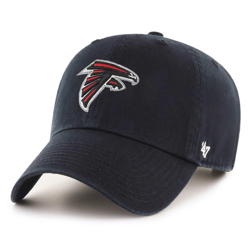 Atlanta Falcons '47 Brand Black Clean Up Adjustable Dad Hat