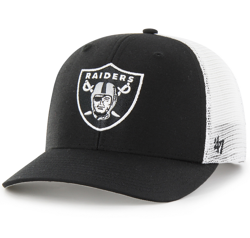 Las Vegas Raiders '47 Brand Black Trophy Trucker Flex Fit Hat