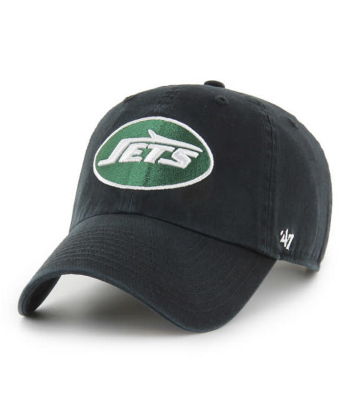 New York Jets '47 Brand Black Clean Up Adjustable Dad Hat