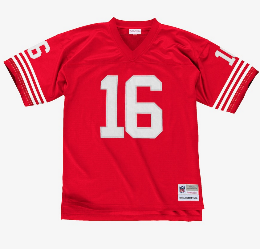 San Francisco 49ers Joe Montana Mitchell & Ness Scarlett Legacy Jersey