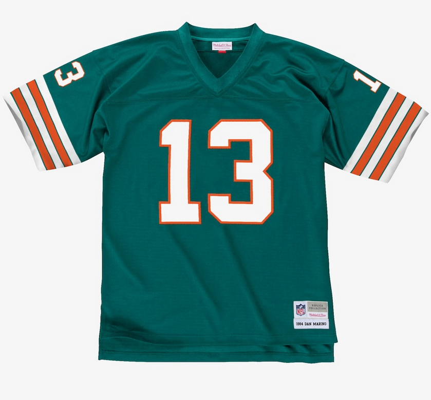 Miami Dolphins Dan Marino Mitchell & Ness Aqua Legacy Jersey