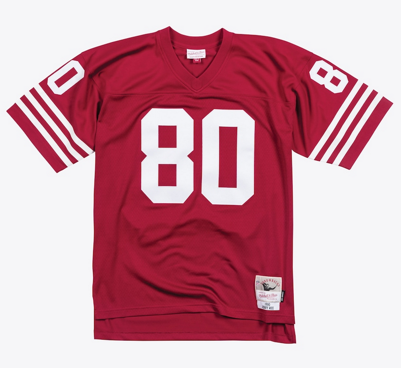 San Francisco 49ers Jerry Rice Mitchell & Ness Scarlett Legacy Jersey
