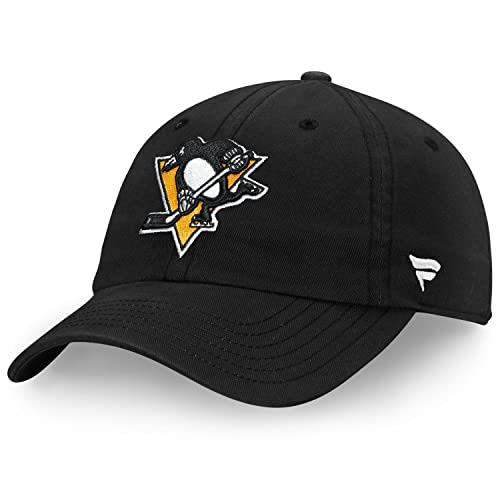 Pittsburgh Penguins Fanatics Brand Black Core Unstructured Adjustable Dad Hat