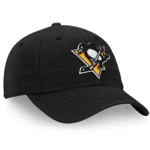Pittsburgh Penguins Fanatics Brand Black Core Unstructured Adjustable Dad Hat