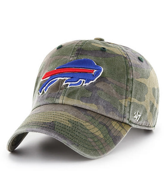 Buffalo Bills '47 Brand Camo Clean Up Adjustable Dad Hat