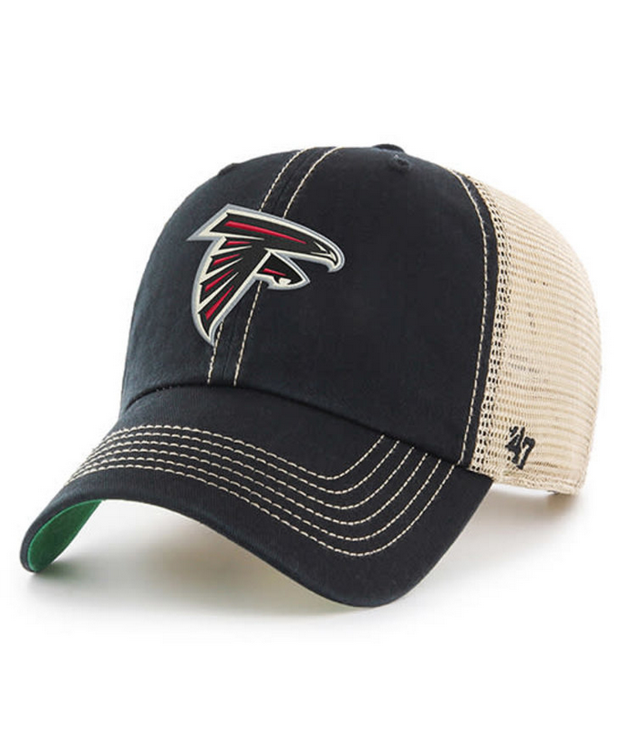 Atlanta Falcons '47 Brand Black Trawler Clean Up Adjustable Trucker Dad Hat
