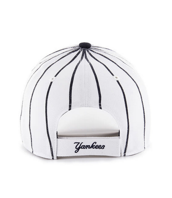 New York Yankees '47 Brand White Birdcage Pinstripes MVP Hat