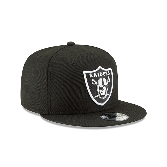 Las Vegas Raiders New Era Black 9Fifty Basic Snapback Adjustable Hat