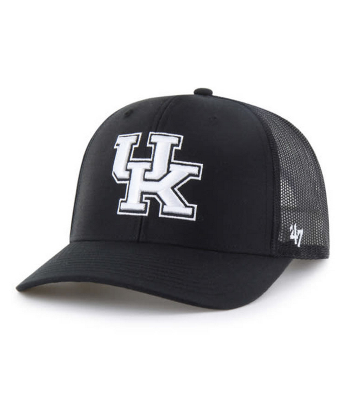 Kentucky Wildcats '47 Brand Black Trucker Adjustable Hat