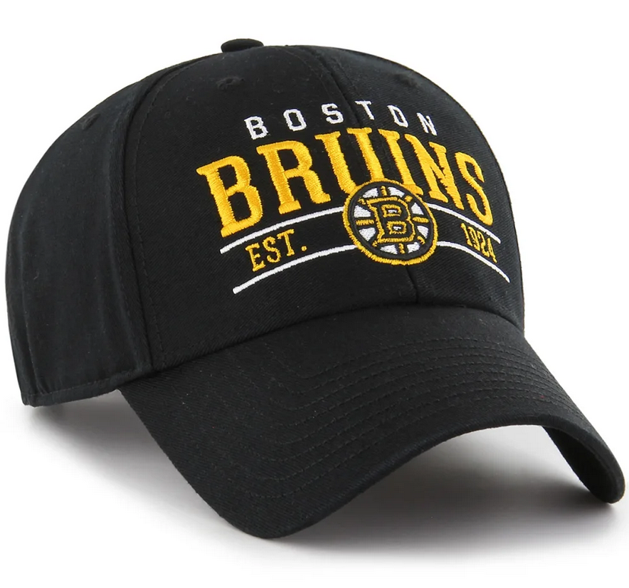 Boston Bruins '47 Brand Black Center Line Adjustable MVP Hat