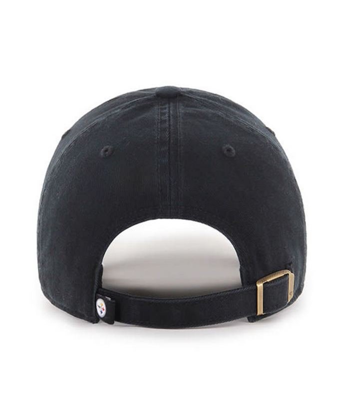 Pittsburgh Steelers '47 Brand Black Clean Up Adjustable Dad Hat