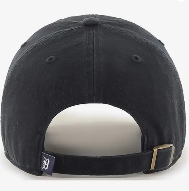 Youth Detroit Tigers '47 Brand Black Clean Up Adjustable Hat