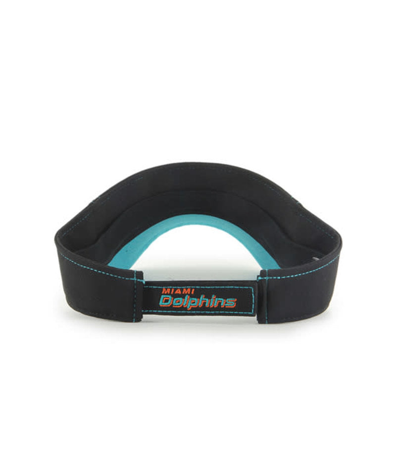 Miami Dolphins '47 Brand Black Defiance Visor Adjustable Dad Hat