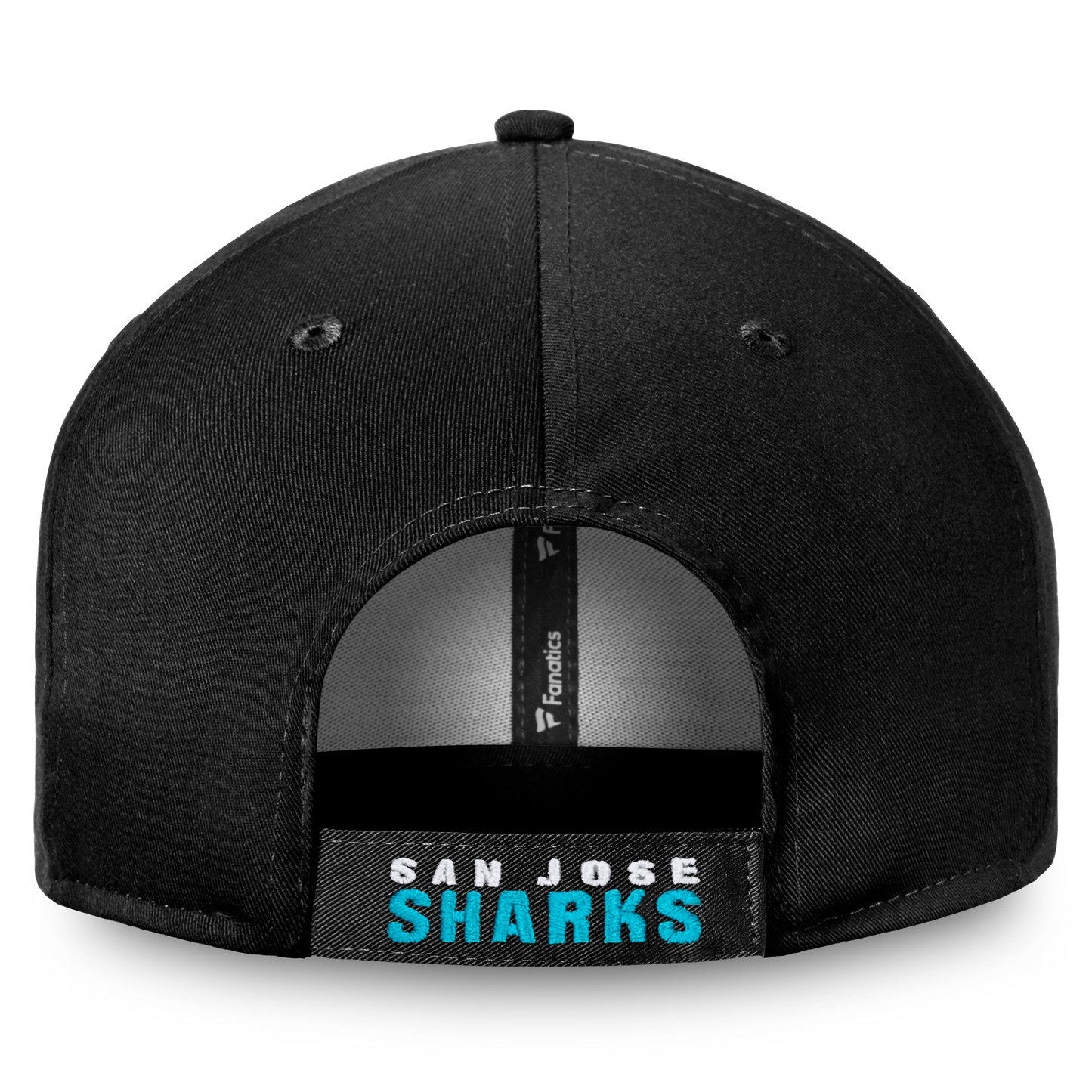 San Jose Sharks Fanatics Black Primary Logo Core Adjustable Hat