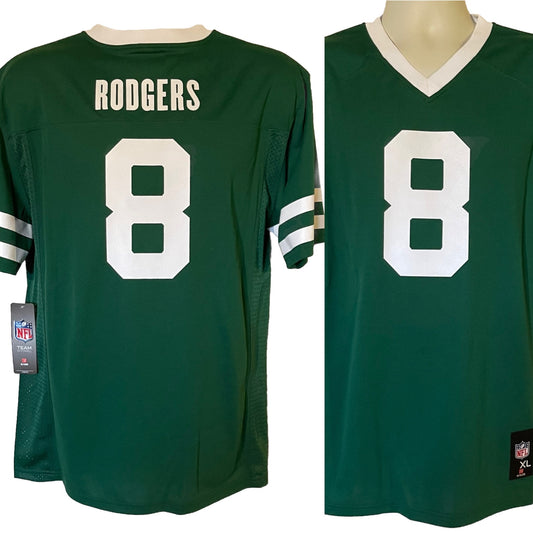 Youth New York Jets Aaron Rodgers Outerstuff Green Authentic Mid-Tier Jersey