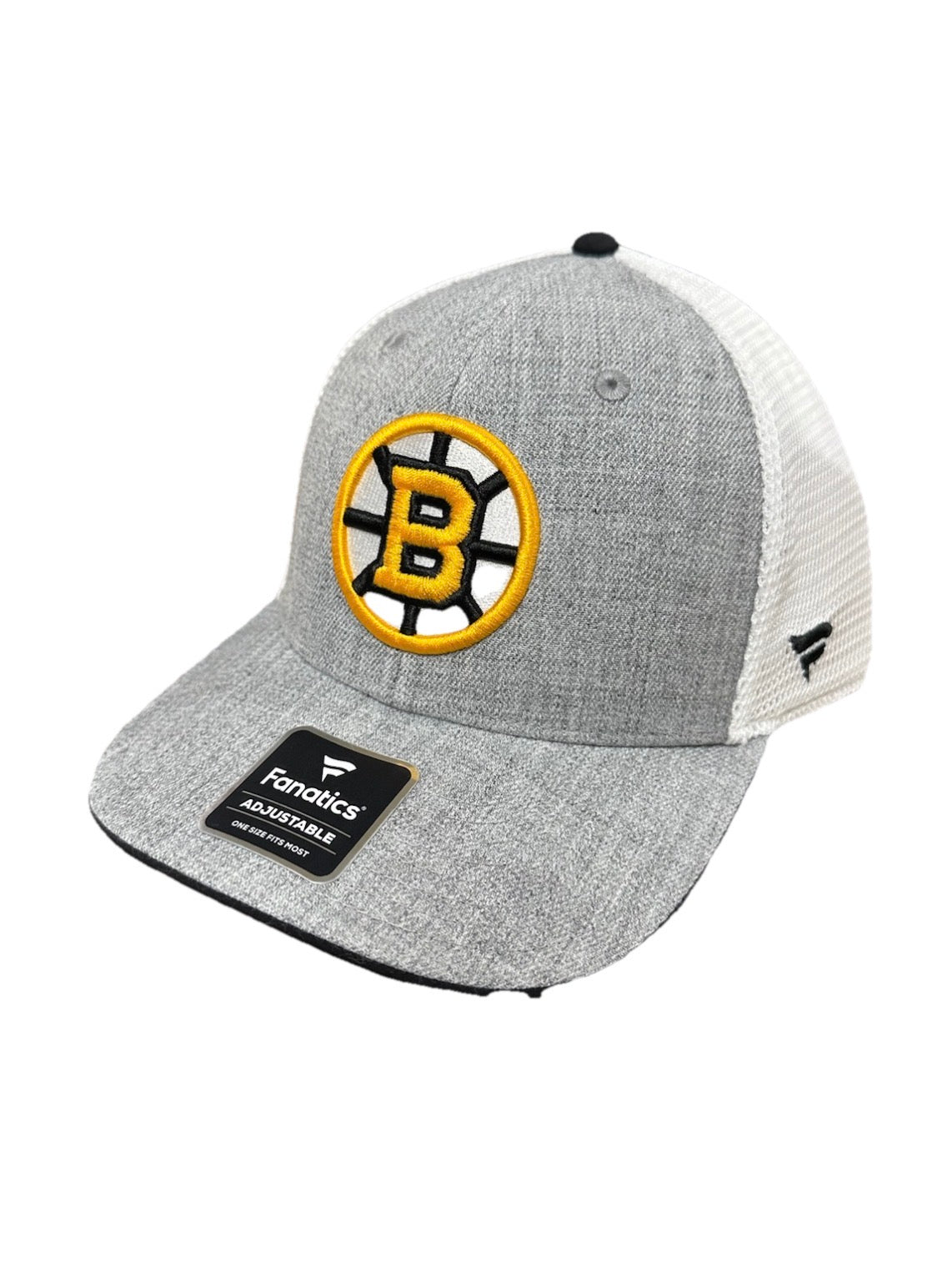 Boston Bruins Fanatics Heather Gray DSG Trucker Snapback Adjustable Hat