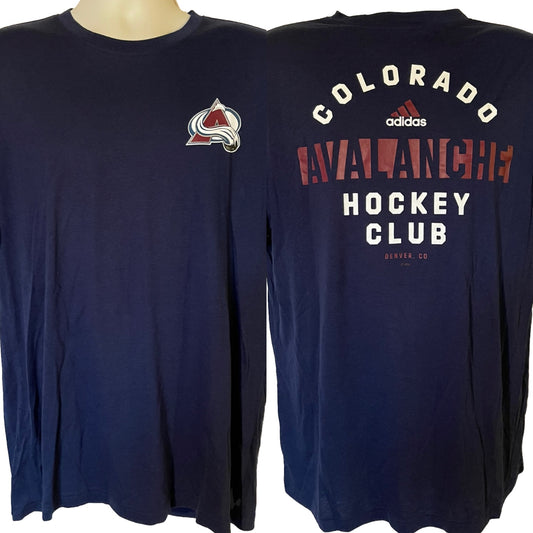 Colorado Avalanche Adidas Navy Blue Hockey Club Triblend T-Shirt